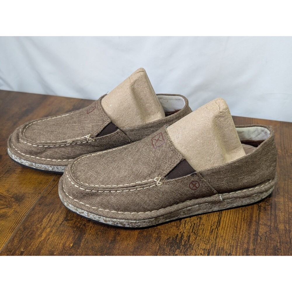 Twisted X Women's EcoTWX Slip-On Driving Moccasins Shoes Size 7 Tweed Lt. Brown